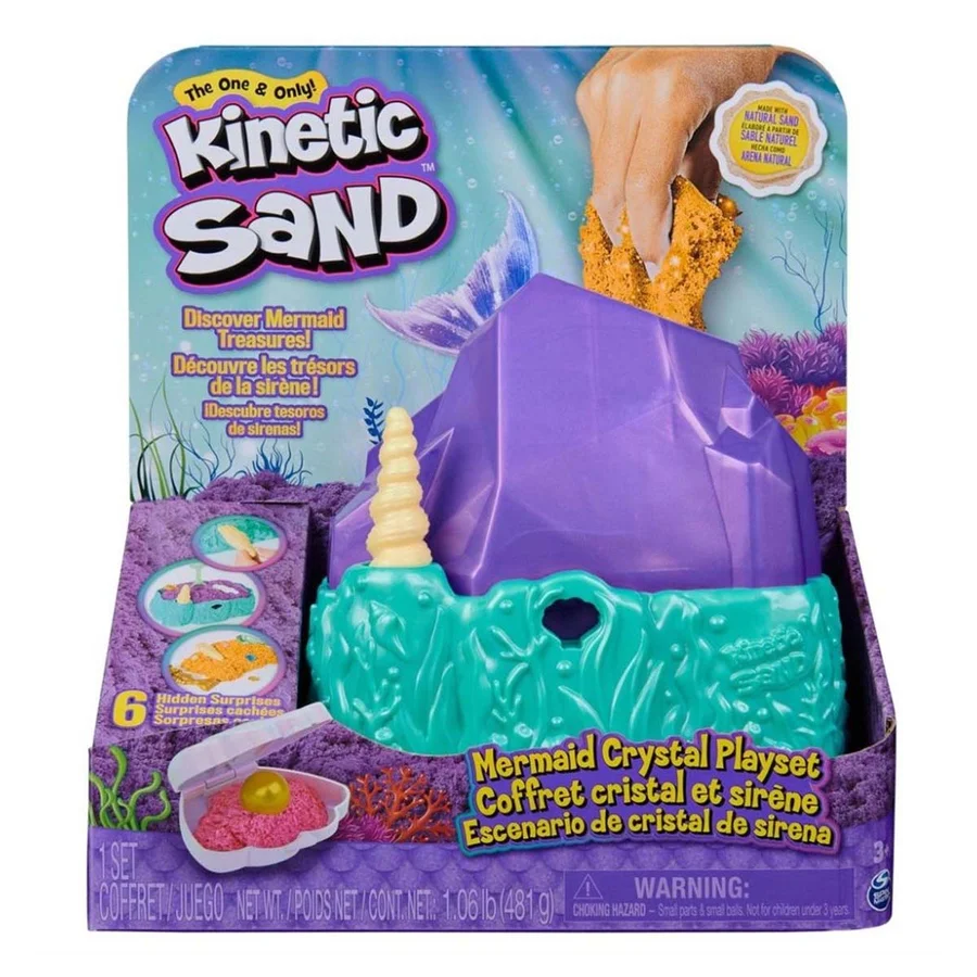 skæg Blænding at ringe Kinetic Sand Havfrue Crystal legesæt - Køb online til kun kr. 179.95