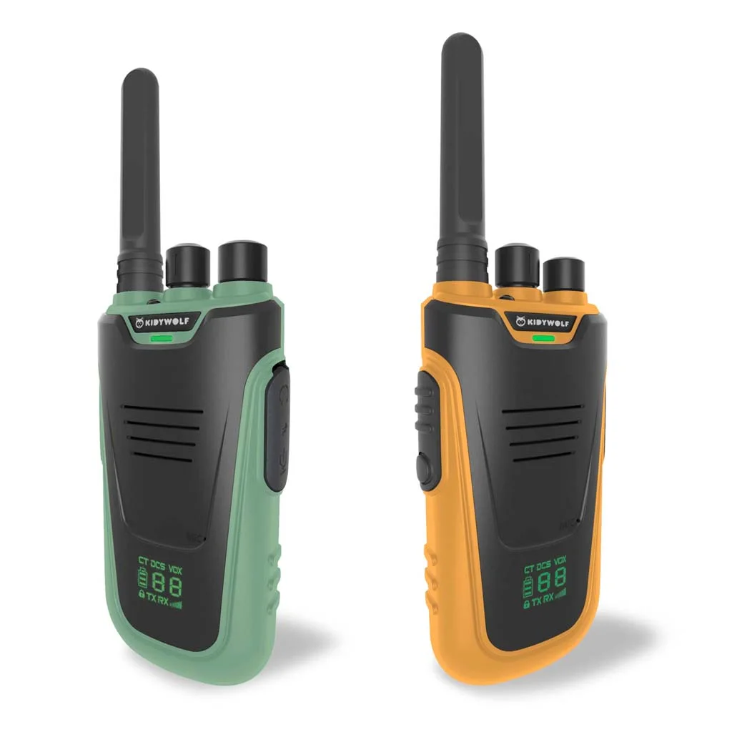 Kidywolf walkie talkie-sæt, grøn/orange - Køb online til 399.95