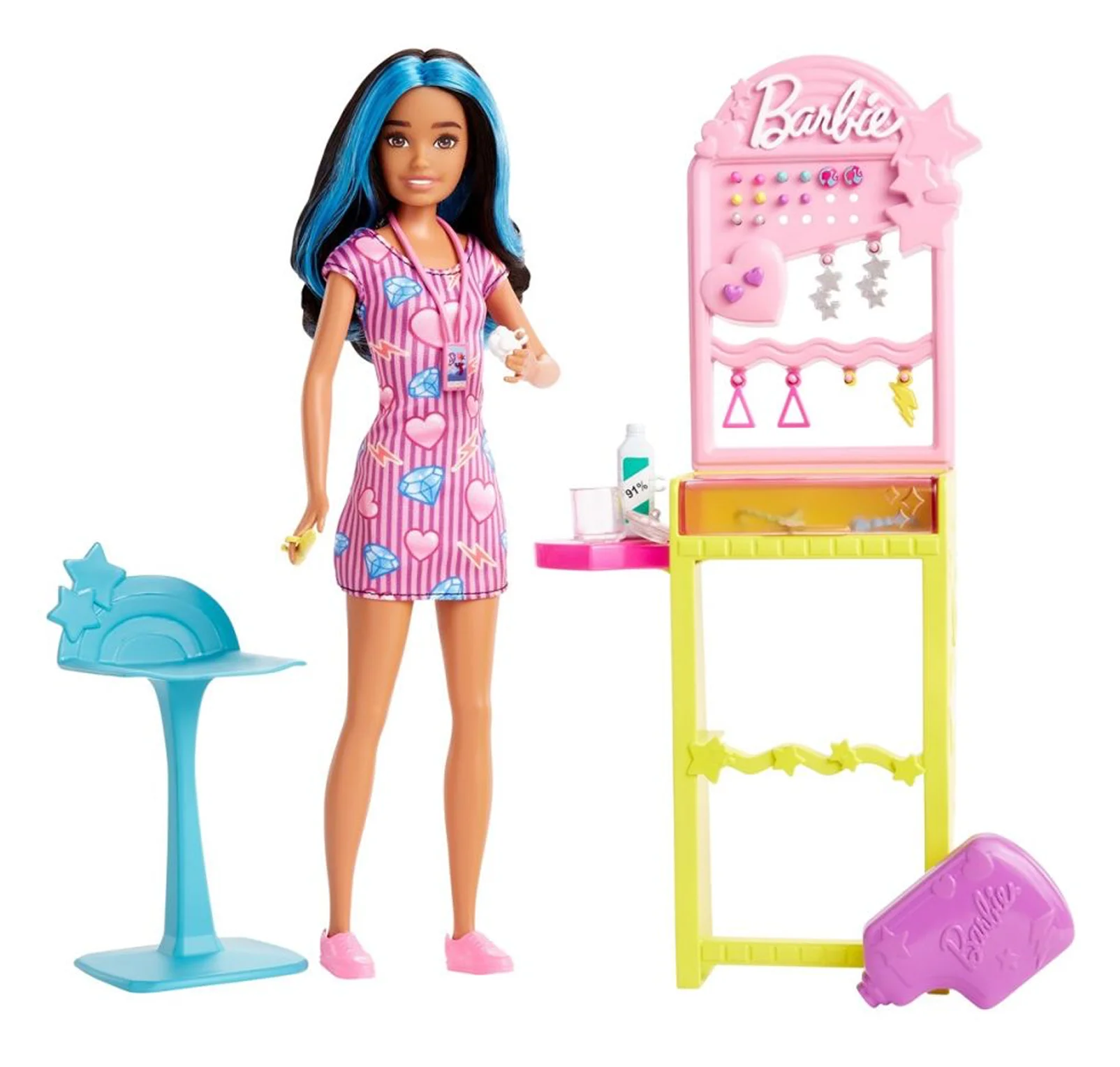 afslappet Håbefuld silhuet Barbie Skipper og øreringesalon inkl piercer - Køb online til kun kr. 287.95