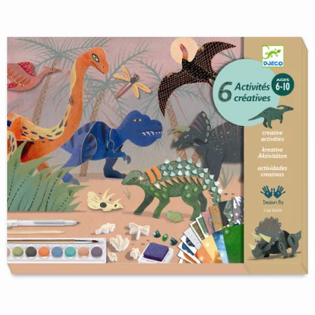 Djeco kreativitetsæske m.dinosaurer