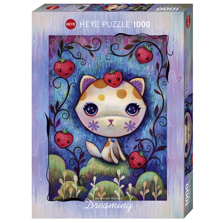 Heye Puslespil, Dreaming strawberry kitty - 1000 brikker
