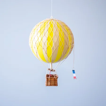 Authentic Models luftballon 18 cm - gul
