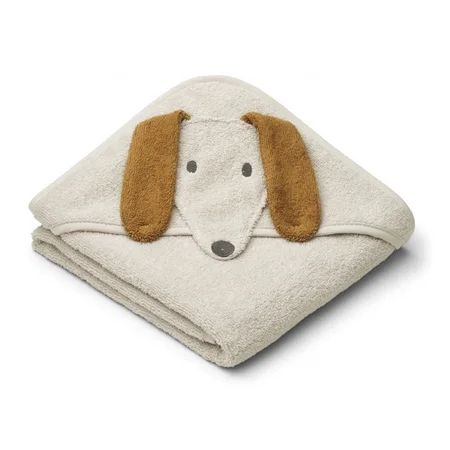 Liewood lille babyhåndklæde, Hund sandy