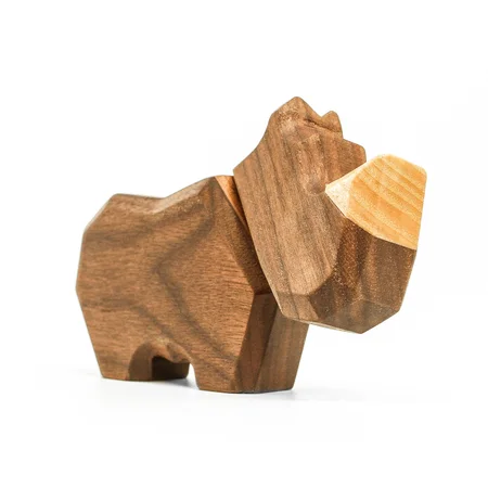 Fablewood træfigur m.magneter, Det lille næsehorn