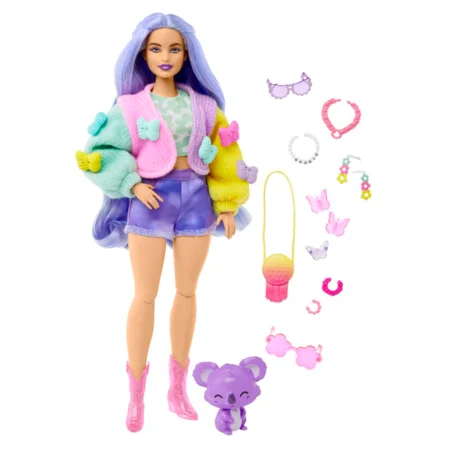 Barbie Extra med lavendelfarvet hår og sommerfugleclips