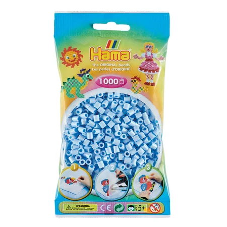 HAMA perler 1000 stk pastel is-blå, frv 97