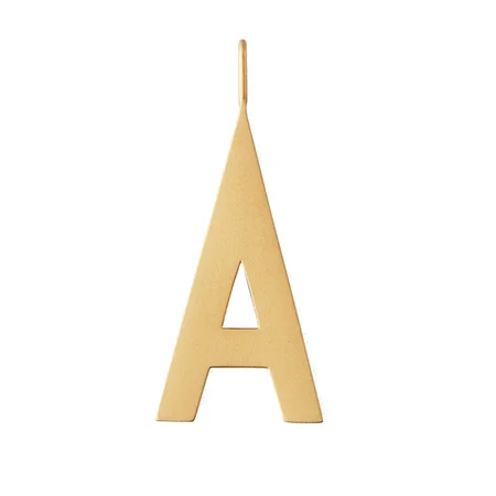 Design Letters smykke, 30 mm fg guld bogstav A-Z