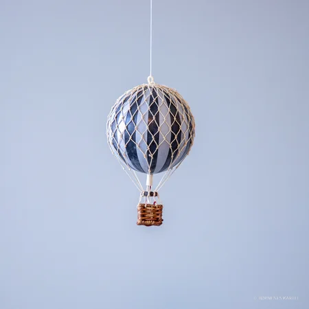 Authentic Models luftballon 8,5 cm - sort og sølv
