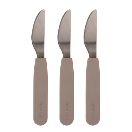 Filibabba Silikone knive 3-pak, warm grey