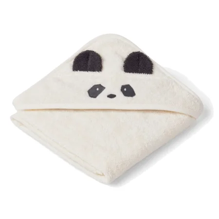 Liewood lille babyhåndklæde, panda - creme de la creme