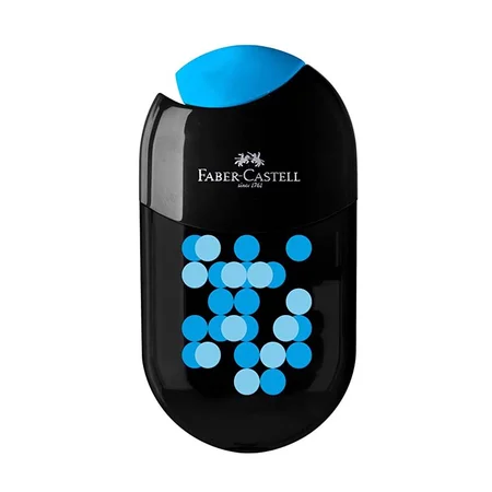 Faber-Castell twin blyantspidser, black/blue