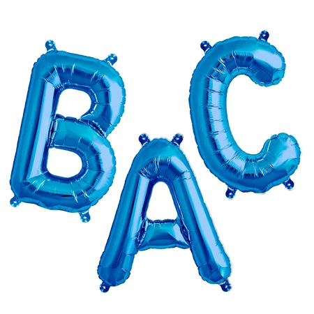 Northstar Balloons folieballon, bogstav - blå