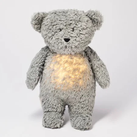 Moonie Organic Humming Bjørn med lampe, gray