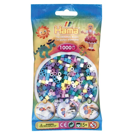 Hama perler 1000 stk mix lyse farver, frv 69