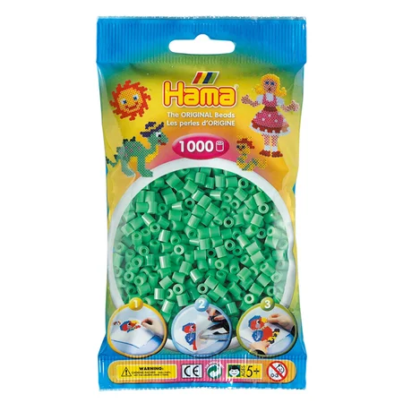 Hama perler 1000 stk mint grøn, frv 11