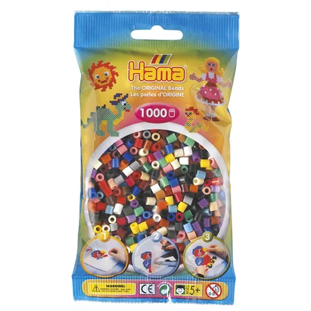 Hama perler 1000 stk mix farver, frv 67