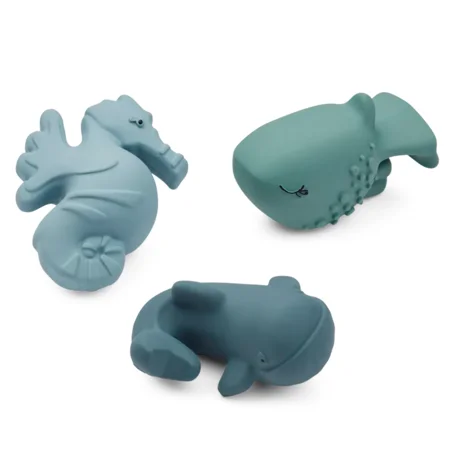 Liewood 3-pak badelegetøj, Sea Creatures - Whale Blue mix