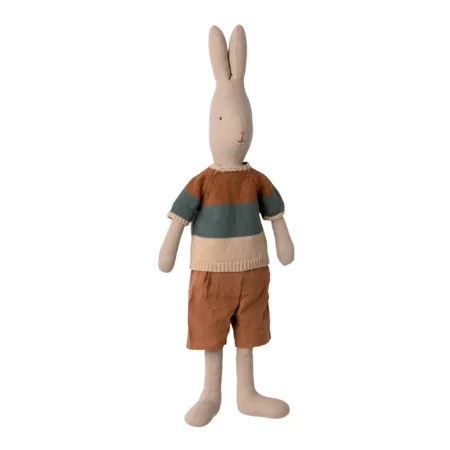 Maileg kanin størrelse 4, strik bluse og shorts
