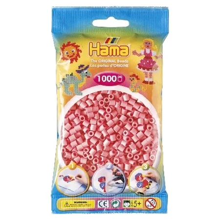 Hama perler 1000 stk lyserød, frv 06