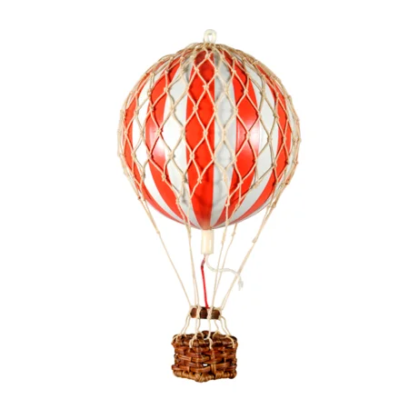 Authentic Models luftballon 8,5 cm - rød og hvid