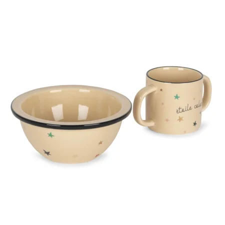 Konges Sløjd keramik skål og kop, Etoile coloree