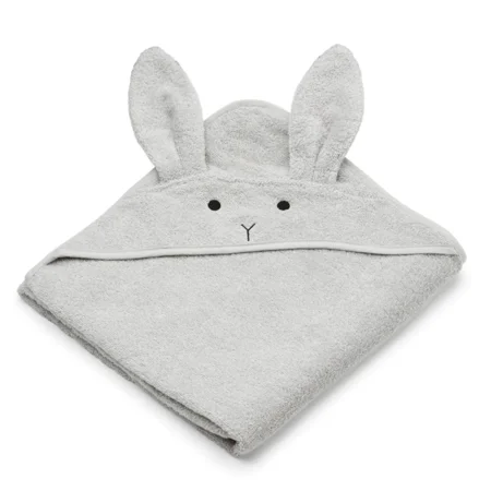 Liewood lille babyhåndklæde, rabbit - dumbo grey