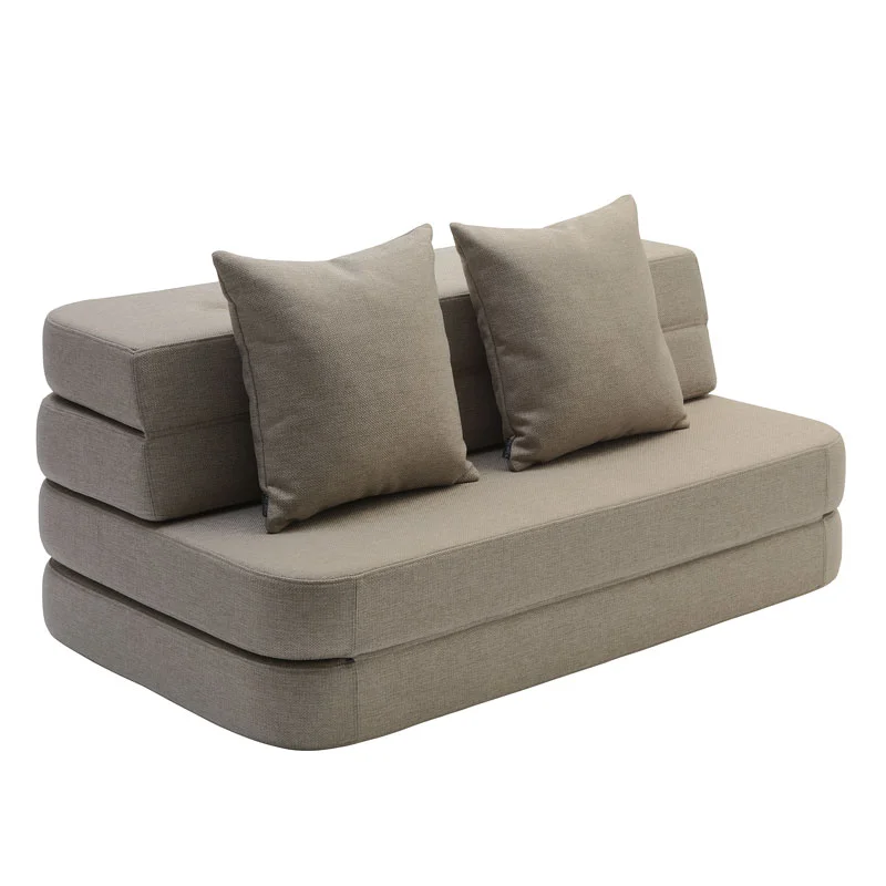 by KlipKlap 3-fold sofa, 120 cm sand med sand knapper