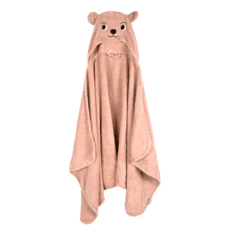 Filibabba badehåndklæde, rosa bjørn