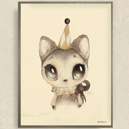 Mrs Mighetto plakat, Meow - 50x70 cm