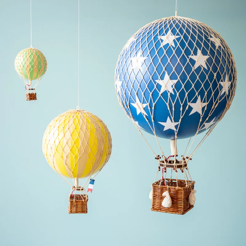 Authentic Models luftballon 32 cm - blå stjerner