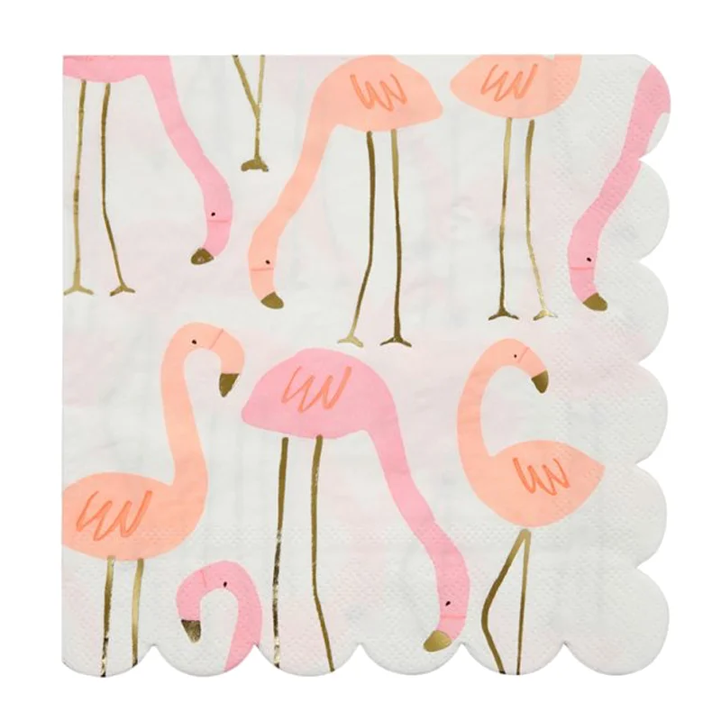 Meri Meri servietter, flamingo