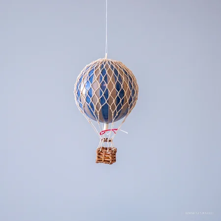 Authentic Models luftballon 8,5 cm - navyblå og guld