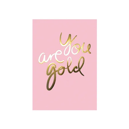 I Love My Type plakat, A4 - You are Gold, candy pink