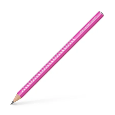 Faber Castell jumbo blyant, sparkle med glitter - pink