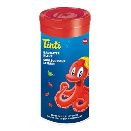 Tinti badevandsfarver, 10 stk - rød