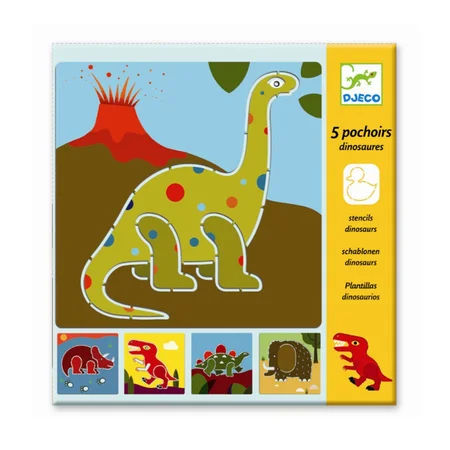 Djeco tegneskabeloner med dinosaurer