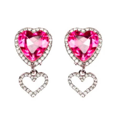 Great Pretenders Boutique Heart jewel clip-on ørenringe