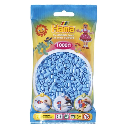 Hama perler 1000 stk lyseblå, frv 46