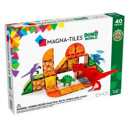 Magna-Tiles byggemagneter, Dino World - 40 dele