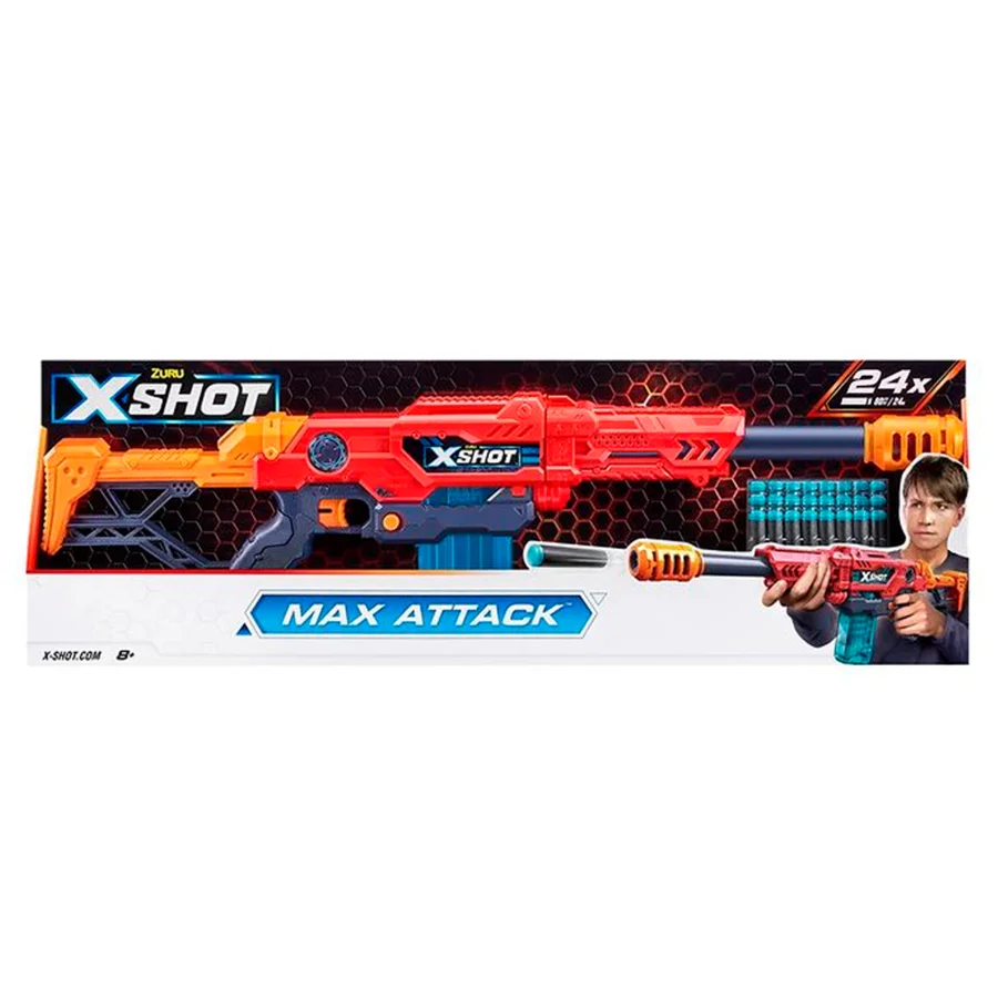 X-SHOT skumgevær, Max Attack med 24 skumpatroner