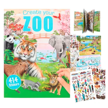 Create your own zoo aktivitetsbog m/stickers