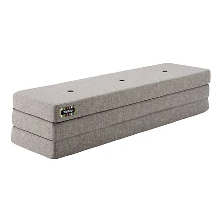 byKlipKlap 3-fold madras, 180 multigrå med grå knap