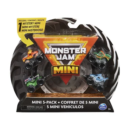 Monster Jam mini scale, 5-pak