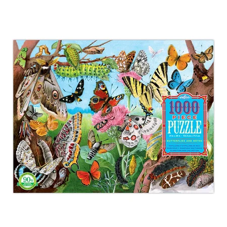 Eeboo puslespil, sommerfugle - 1000 brikker
