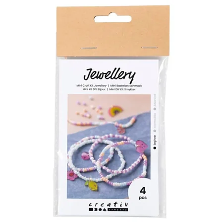 Creaiv Company mini DIY kit smykker, armbånd i krympeplast - lilla