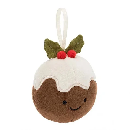 Jellycat Festive Folly ophæng, julekage 7 cm