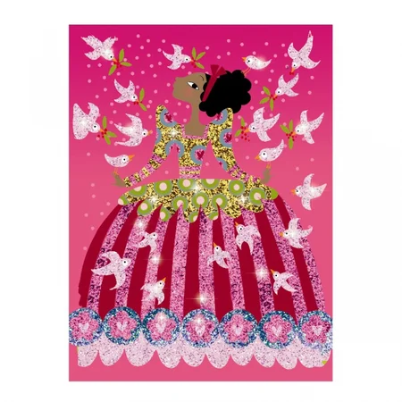 Djeco kreativ æske med glitterkort, kjoler