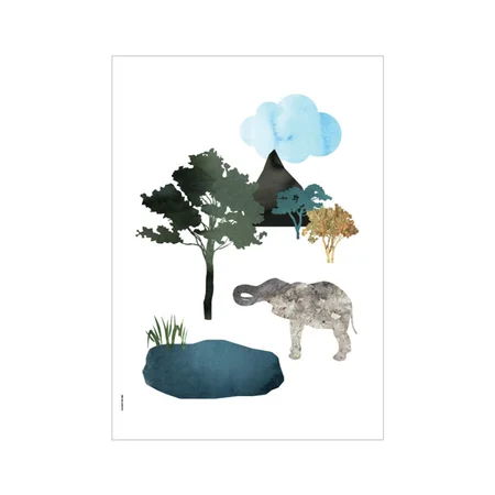 I Love My Type plakat, A3 - Elephant