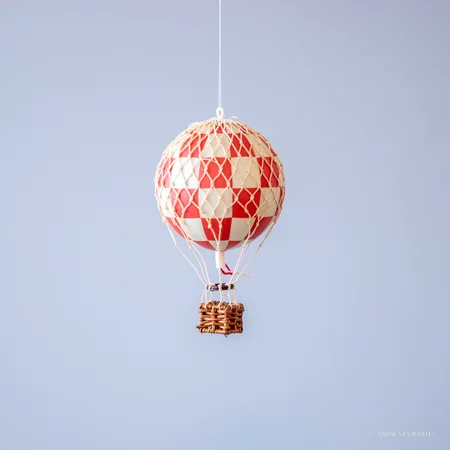 Authentic Models luftballon 8,5 cm - rød tern