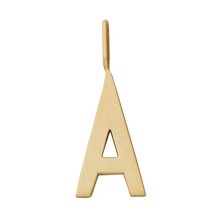 Design Letters smykke, 16 mm fg guld bogstav A-Z